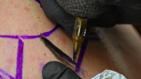 Tattoo Art: A Close-Up Perspective Stock Footage 288690279