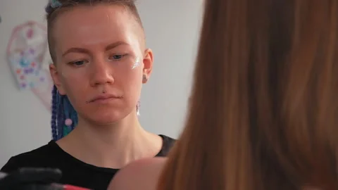 tattoo artist draws a sketch of an abstr... | Stock Video | Pond5