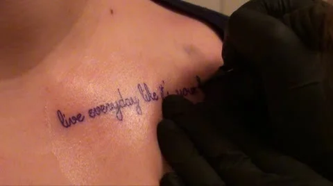 Tattoo with audio Video stock 10000958