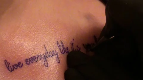Tattoo with audio Stock Footage 10010445