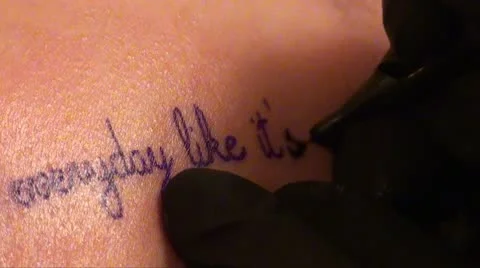 Tattoo with audio Stock Footage 10023929