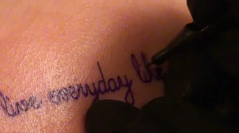 Tattoo with audio Stock Footage 10031743