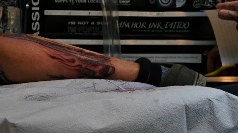 Tattoo bandage Stock Footage 48435887