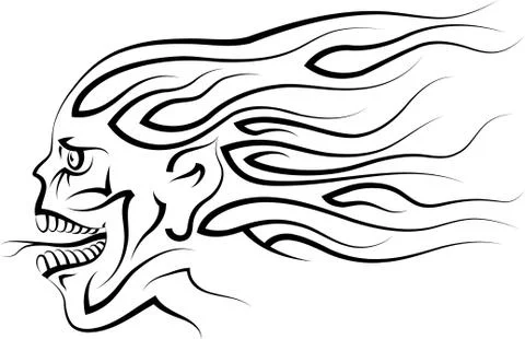 Tattoo Beast Design Illustrazione stock
