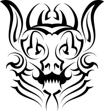 Tattoo Beast Design Illustrazione stock