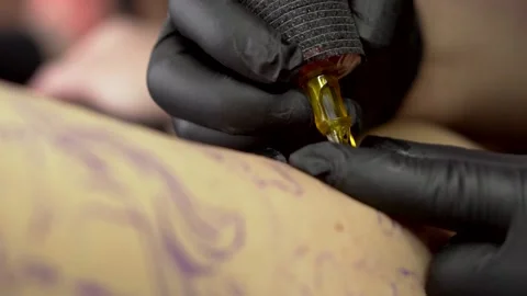 Tattoo being made Stock Footage 194455276