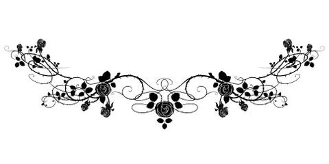 Tattoo black rose Illustrazione stock