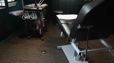 Tattoo Chair Stock Footage 28297813