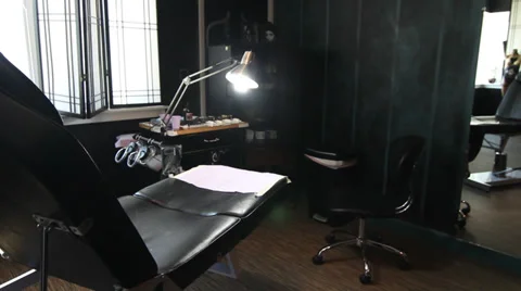 Tattoo Chair Stock Footage 28299010