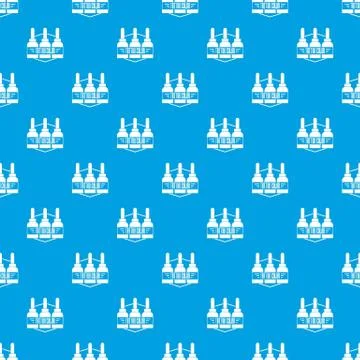 Tattoo color pattern vector seamless blue Stock Illustration
