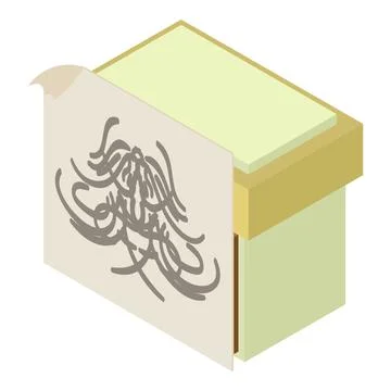 Tattoo concept icon isometric vector. Salon building abstract tattoo sketch icon Ilustración de archivo