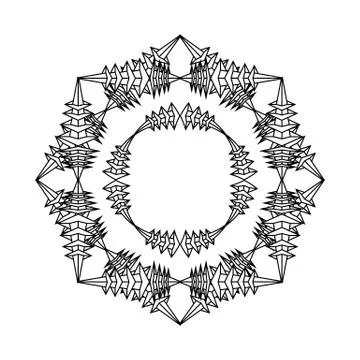 Tattoo design abstract gothic mandala Stock Illustration