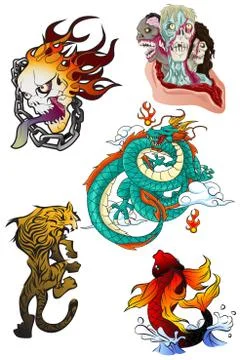 Tattoo design Stock Illustration