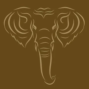 Tattoo elephant Stock Illustration