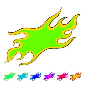 Tattoo flame decal vector cartoon graphic Stock Illustration