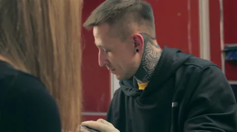 Tattoo on a hand Stock Footage 54659821