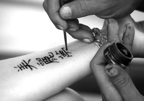 Tattoo Hand Stock Photos