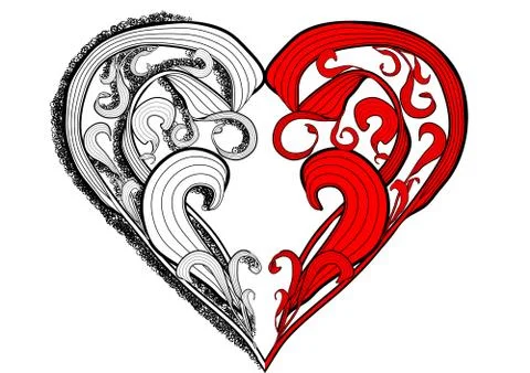 Tattoo heart Stock Illustration