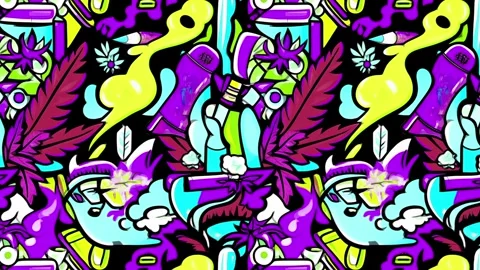 Tattoo Hemp Slash – Diagonal Motion Stock Footage 306474505