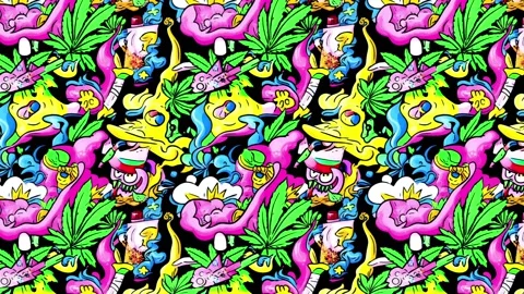 Tattoo Hemp Slide – Horizontal Motion Stock Footage 306471231