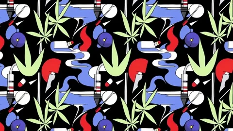 Tattoo Hemp Slide – Horizontal Motion Stock-Footage 306476947