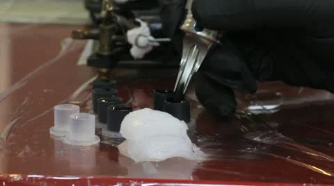 Tattoo ink dip Stock Footage 12283067