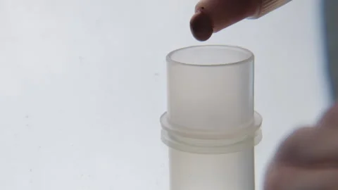 Tattoo ink in small jars Stock Footage 195960171