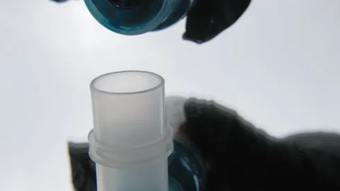 Tattoo ink in small jars Stock Footage 195960298