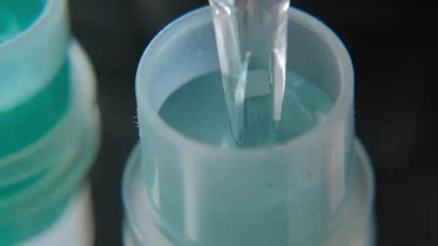 Tattoo ink in small jars Video stock 195962248