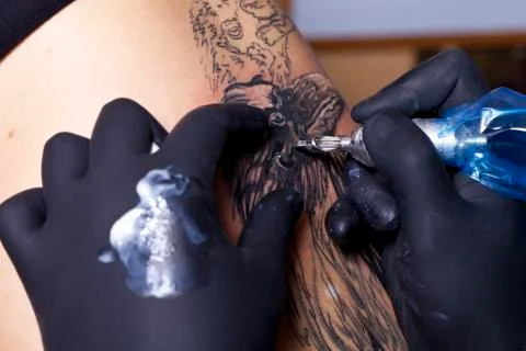 Tattoo machine closeup Stock Photos