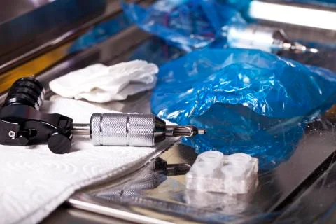 Tattoo machine closeup Stock Photos