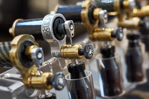 Tattoo machine exposition Stock Photos