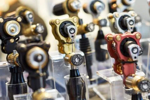 Tattoo machine exposition Stock Photos