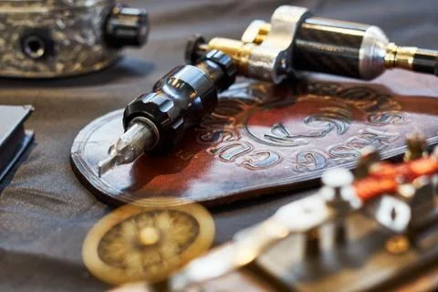 Tattoo machine exposition Stock Photos