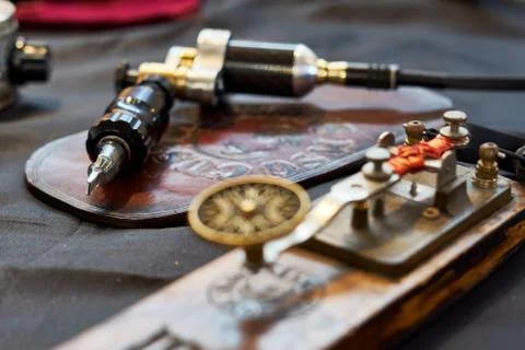 Tattoo machine exposition Stock Photos