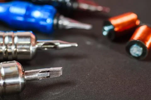 Tattoo machine gun Stock Photos