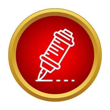 Tattoo machine pen drawing dotted line icon イラスト素材
