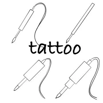Tattoo master, tattoo master, permanent tattoo master, eyebrow tattoo, eyebrows  Illustrazione stock