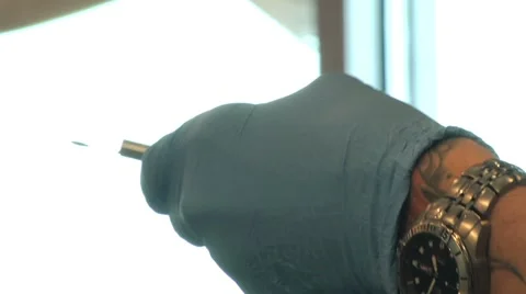 Tattoo needle Stock Footage 5299182