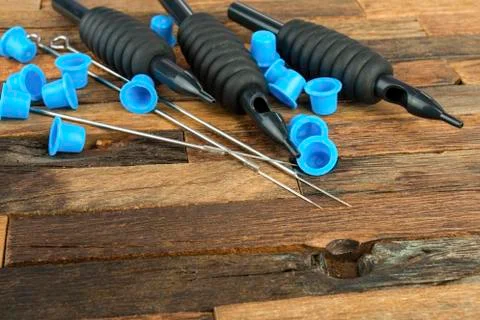 Tattoo needles Stock Photos
