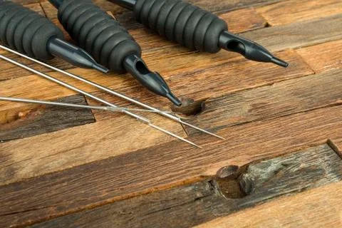 Tattoo needles Stockfoto's