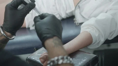 Tattoo Package 9 | tattoo making process preparation of tattoo gun needle Stock Footage 117058629