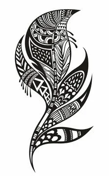 Tattoo Peacock  feather. Vector illustration イラスト素材
