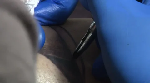 Tattoo in process Video stock 37141054