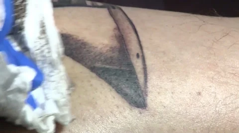 Tattoo in process Video stock 37141134