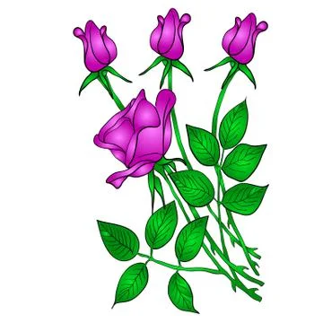 Tattoo rose flower Stock Illustration