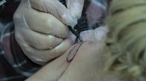 Tattoo shop Stock Footage 36740230