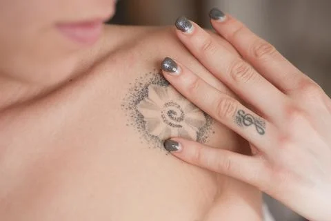 Tattoo on shoulder Stock Photos