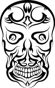 Tattoo Skull Design Stock Illustration