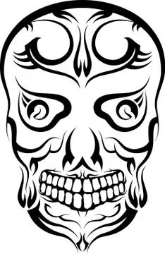 Tattoo Skull Design Stock Illustration